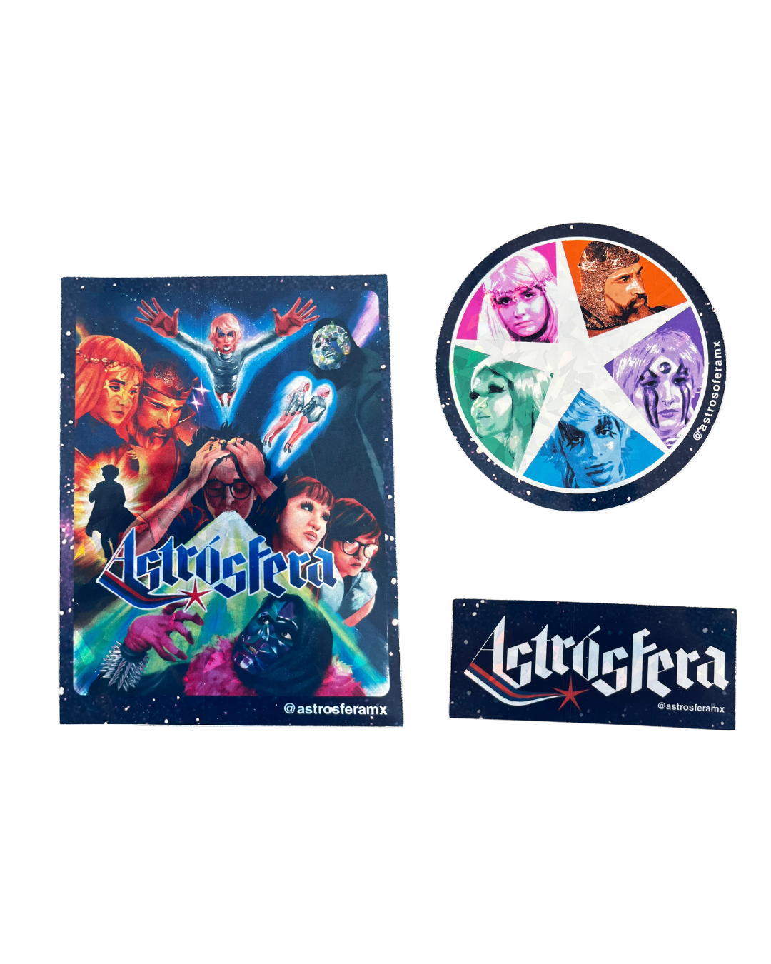 Stickers Astrósfera – Pack Holográfico (3 piezas)